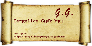 Gergelics György névjegykártya