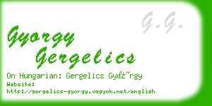 gyorgy gergelics business card